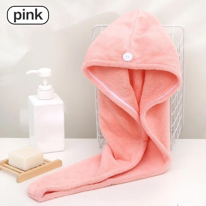 FASHION Hair Towel Wrap Fast Dry Hair Towel Super Absorbent Microfiber Coral Velvet Hair Drying Towel Quick Dry Hair Turban