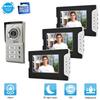 Apartment 3 Units Wired Video Door Phone Audio Visual Doorbell Intercom Entry System