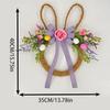 Lightweight Easter Wreath 35 40cm with Plastic Eggs and Bunny Bow for Party Indoor Outdoor Decor Easter Purple Floral Wreath