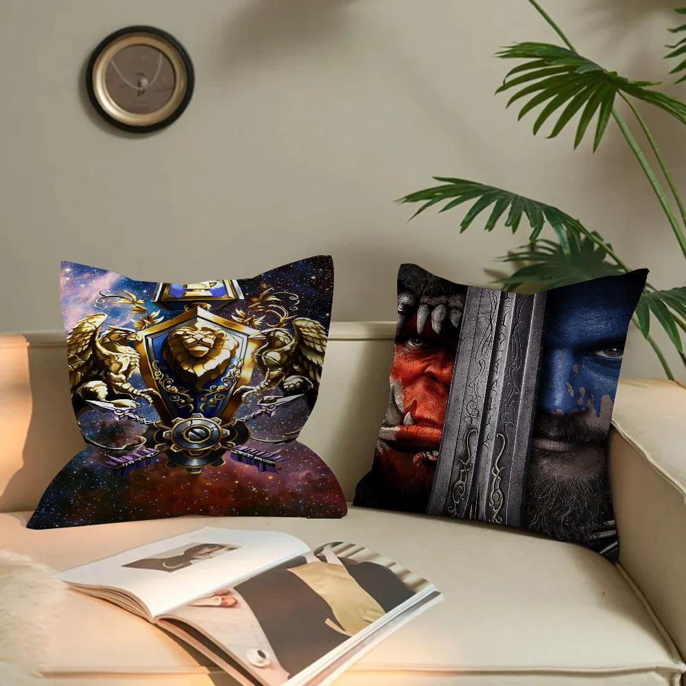 Game World Of Warcraft Personalized Picture Text Home Decorative Pillows Household Gifts 45X45Cm