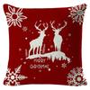 New Christmas Pillow Cover Elk Linen Print Pillow Cushion Cover Sofa Decorative Cushion