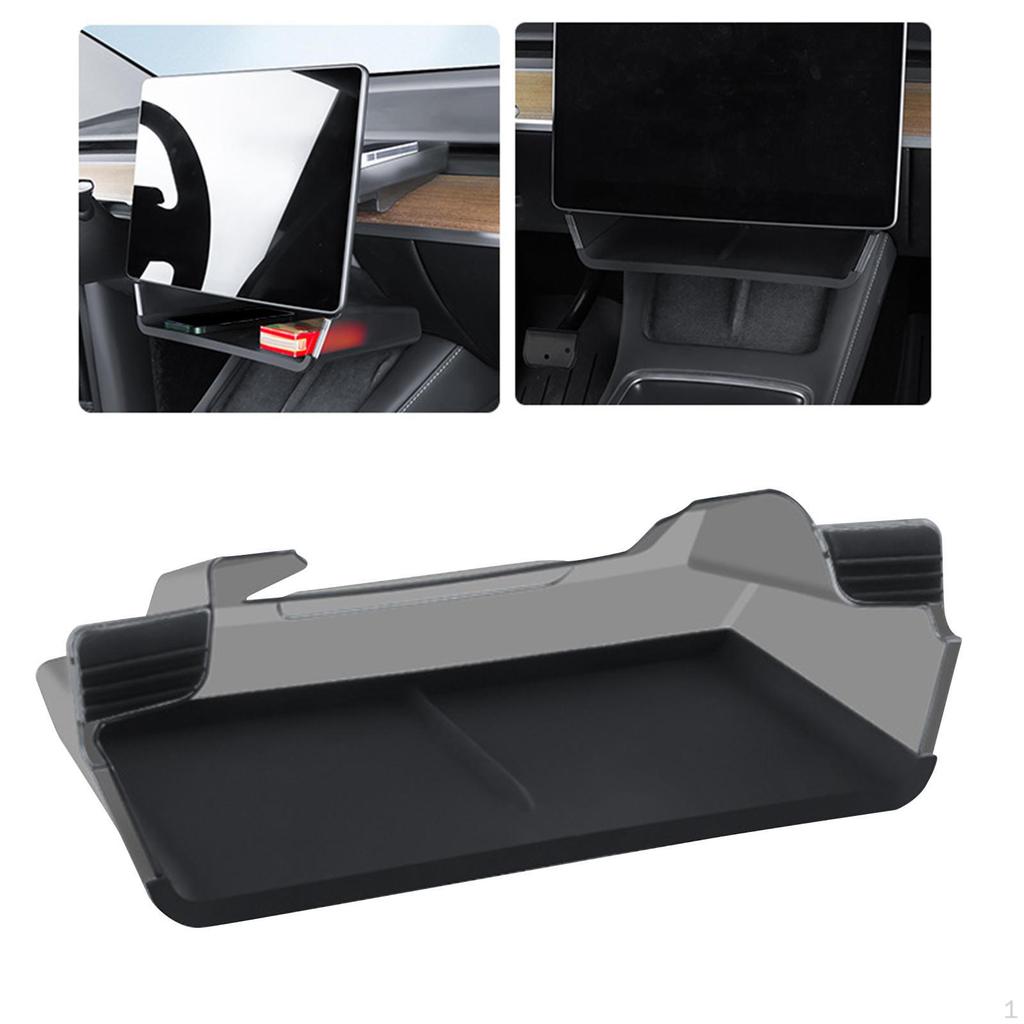 under Screen Storage Tray Accessories Versatile Simple Assembly Organizer with Silicone Pad