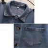 Boys' Jeans Suit Summer Handsome Short Sleeve Fashionable Thin Boys' Summer Two-piece Set Casual Blue Suit