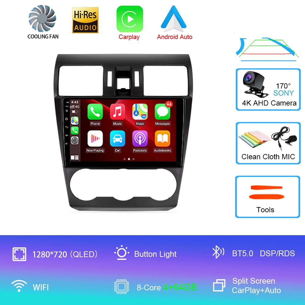 Car Radio Android 14 Carplay Multimedia Player For Subaru Forester 4 SJ XV WRX 2012- 2015 2018 Autoradio GPS Stereo Head Unit