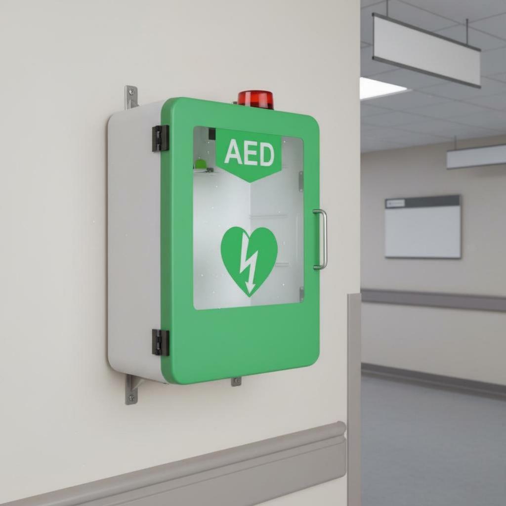 AED Storage Cabinet Emergency Entry Lockable for Offices