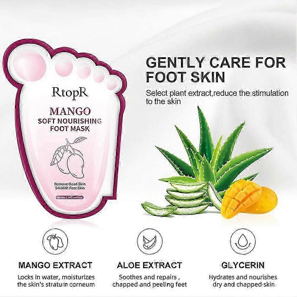 Exfoliating Foot Peel Mask For Women Softens Calluses And Removes Dead Skin