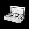 Commercial 304 Stainless Steel 6-Grid Seasoning Box