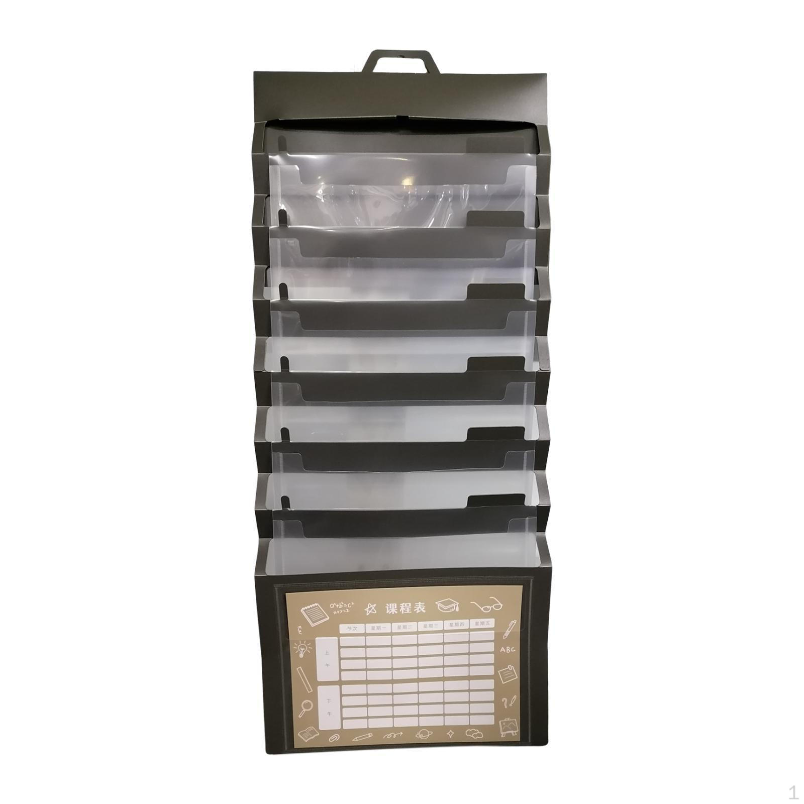 

Папка-органайзер с 6 карманами, Подвесная на дверь, Портативный органайзер для почты чёрный