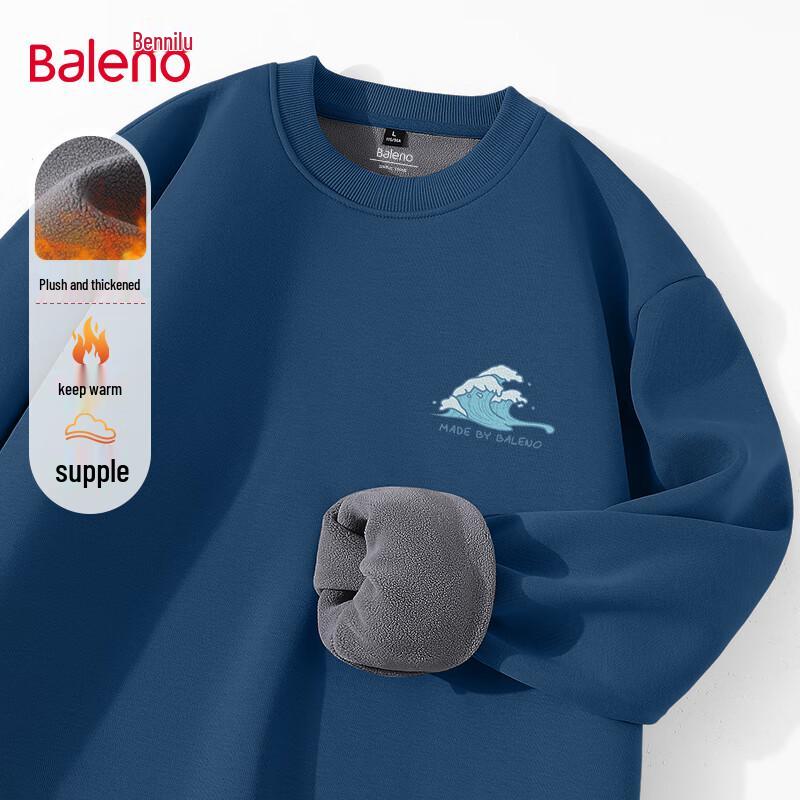 Baleno Men's Thick Fleece Crew Neck Sweatshirt