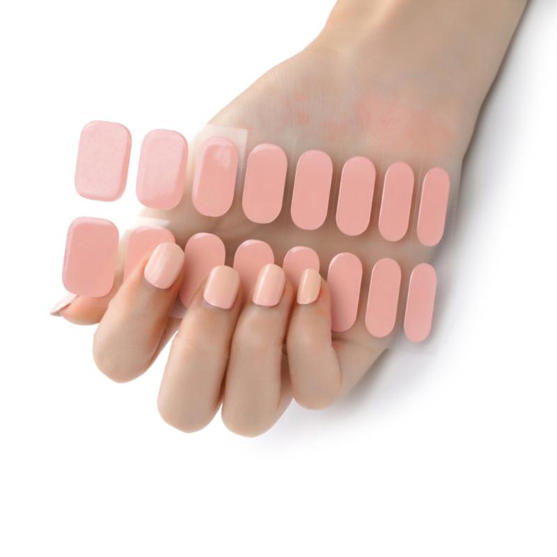 

16 шт. Однотонних смужок для лаку для нігтів Самоклеючі гелеві наклейки для нігтів Наклейки Гелеві смужки для нігтів Повні обгортки для нігтів для мистецтва нігтів