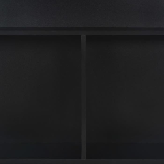 VidaXL Table de bar avec 2 dessus de table Noir 130 x 40 x 120 cm