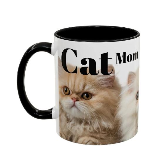 

1/2 шт. Кавова чашка Великої місткості Керамічна кружка Харчового класу Легка Можна мити в посудомийній машині та розігрівати в мікрохвильовій печі Кружка з тематикою Мама кота 1pc