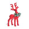 Cute Christmas Wreath Plush Reindeer Flocking Xmas Tree Hanging Ornaments  Home Xmas Decoration