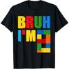 8 Year Old Birthday Boy Bruh It's My 8th Building Blocks T-Shirt