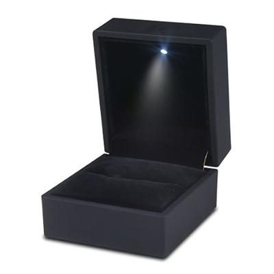 Ring Box Black LED Light High Grade Accessories Storage Box Ring Case for Propose Gifts Giving