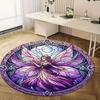 1pc Fantasy Fairy Stained Glass Circular Rug - Home Decor, Office Round Mat, Outdoor Gift ItemRA1519