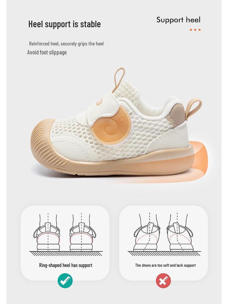 Summer Mesh Breathable Toddler Sandals - Boys & Girls, Soft Sole, Ideal for One-Year-Olds