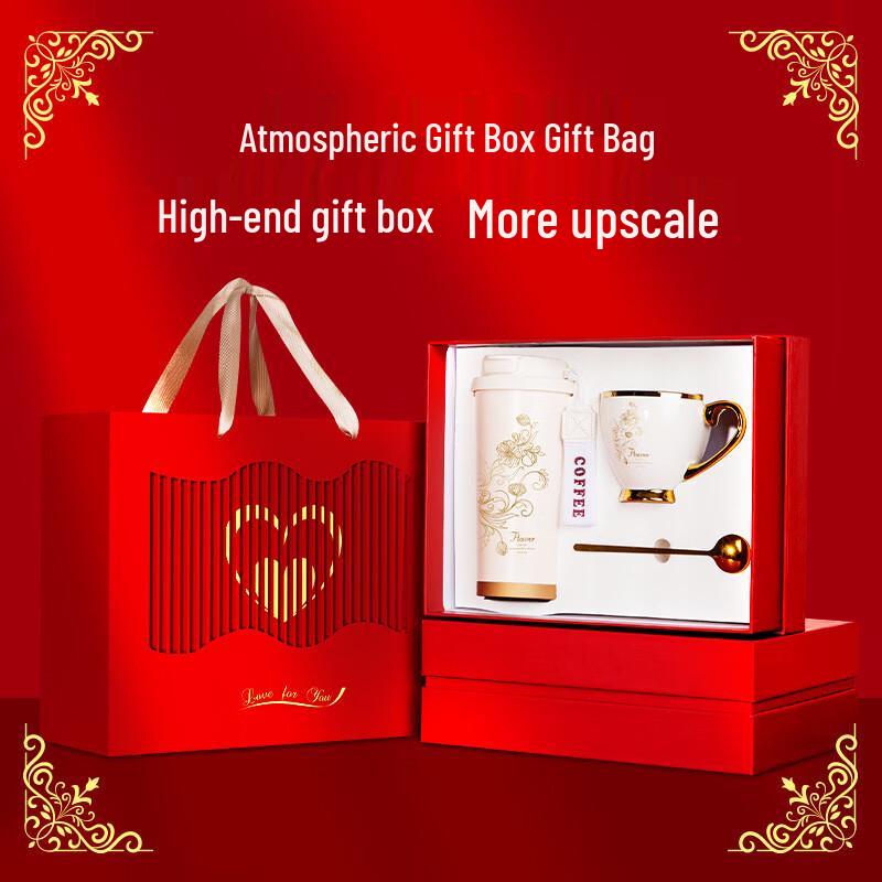 Light Luxury Coffee Cup & Scarf Gift Set