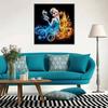 DIY Diamond Painting Round Diamond Elsa and Olaf Full Diamond Mosaic Home Decoration Painting Cross Stitch Kit