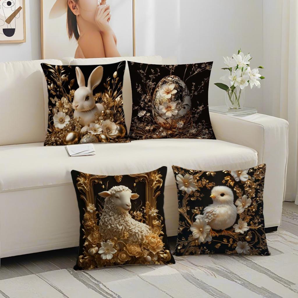 Nordische Osterhase Kissenhülle für Sofa und Bett