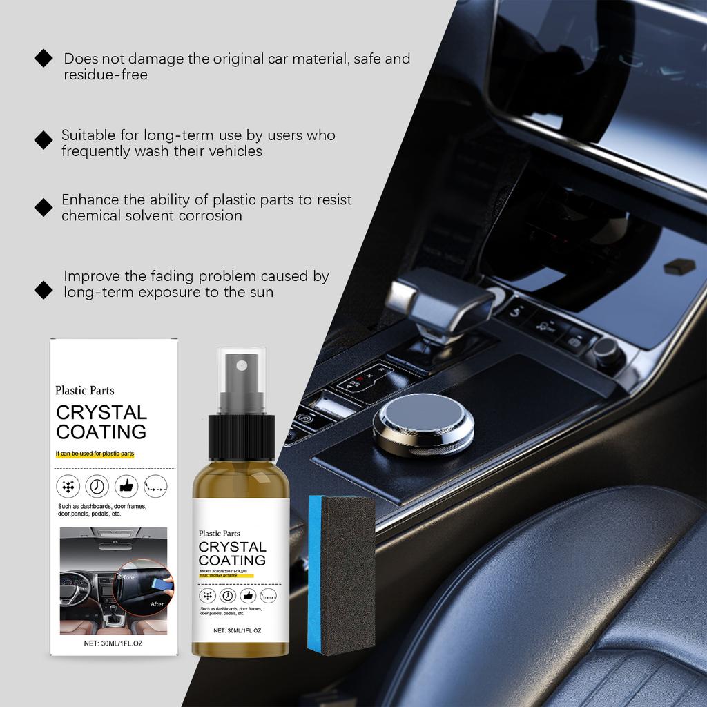 Automotive Plastic Coating Spray, Interior Dashboard Polishing, Maintenance, Dustproofing, And Ceramic Coating Spray 30ml