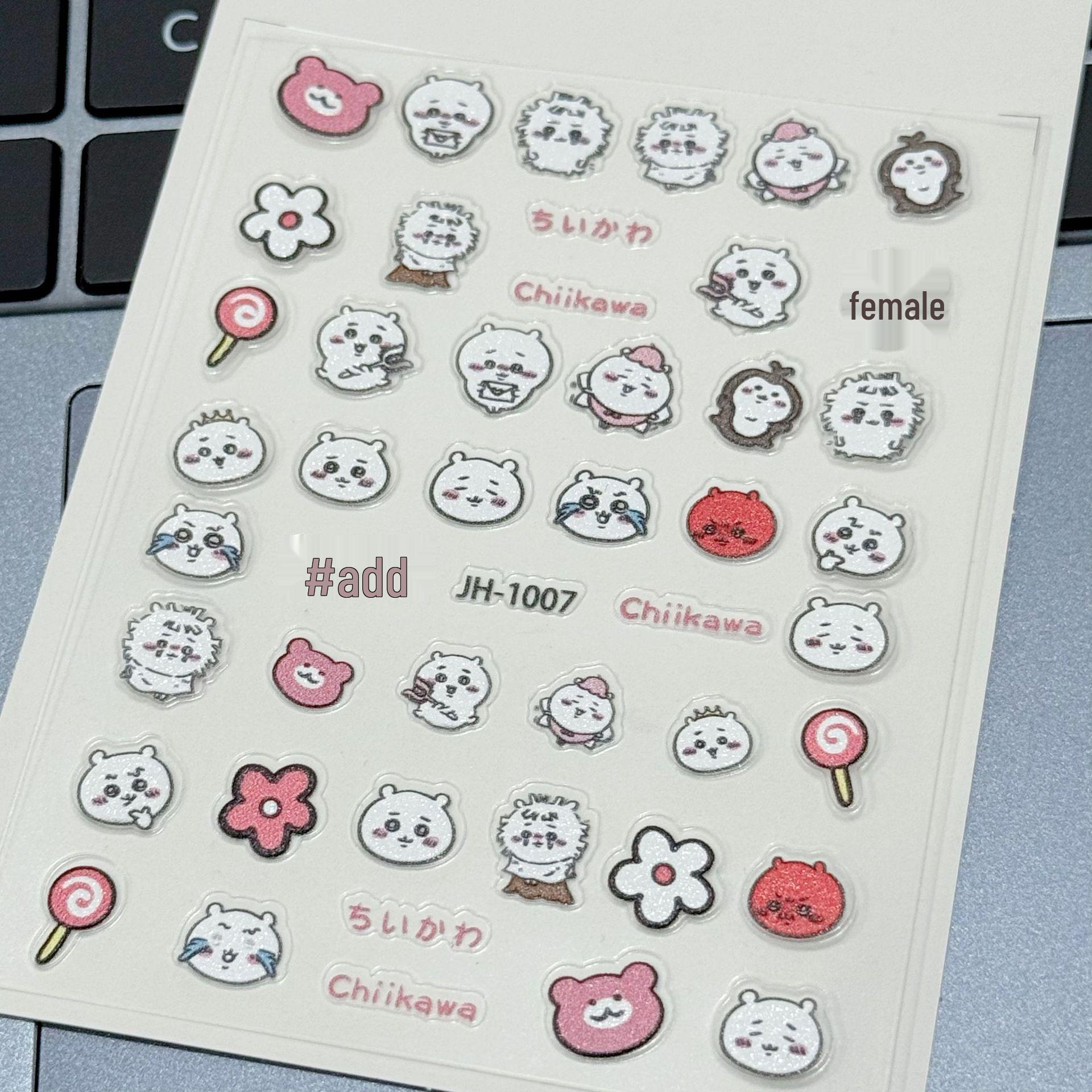 Jiji and Kawa Embossed Transparent Stickers: High-Quality, Creative DIY Student Planner Decorations