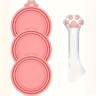 Pet Food Can Lids & One Can Spoon Universal BPA Free Silicone Can Spoon & Covers for Dog Cat Cans