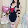 Sex lingerie sexy pure desire maid love suit bow apron maid lace passion sex clothes