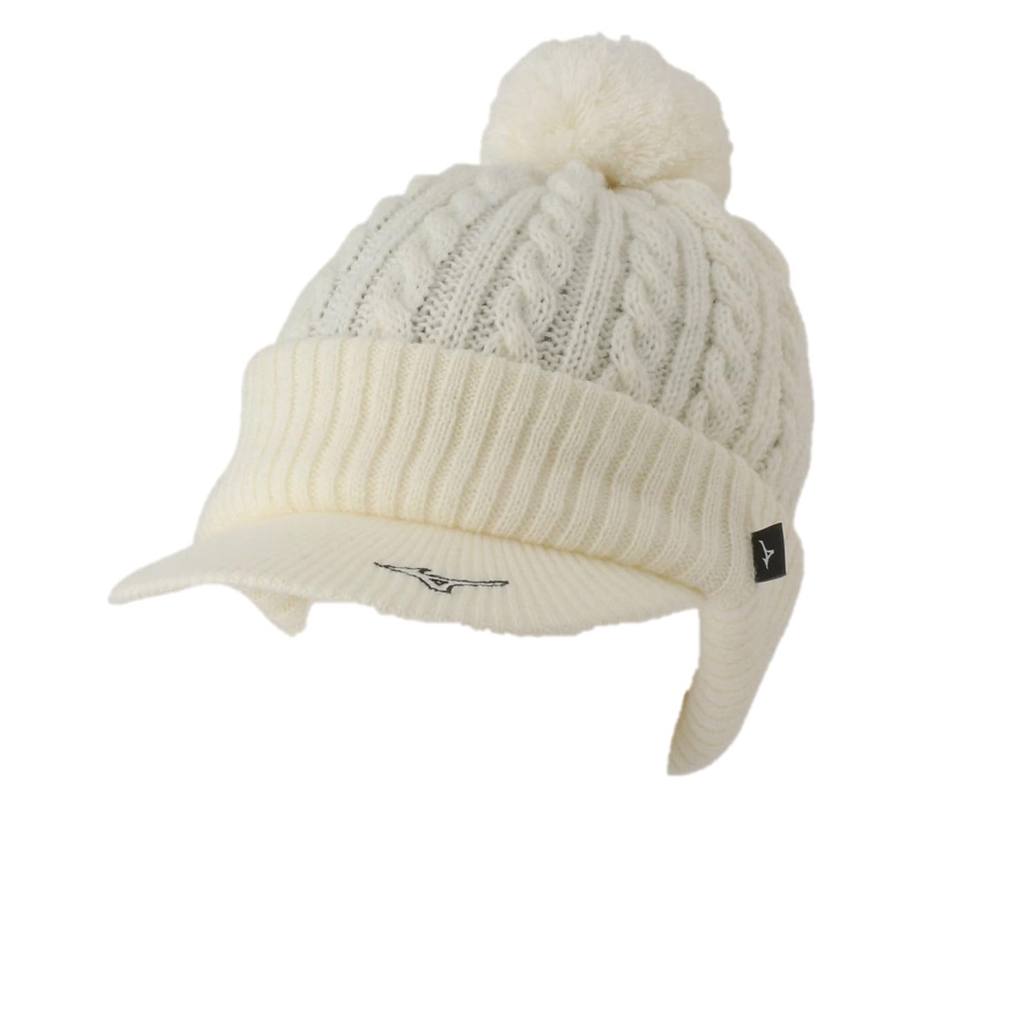 

Mizuno Вязаная шапка для гольфа Breath Thermo с козырьком, размер универсальный, влагоотводящая, генерирующая тепло, E2MWA706, женская, белая, (Окружность головы белый