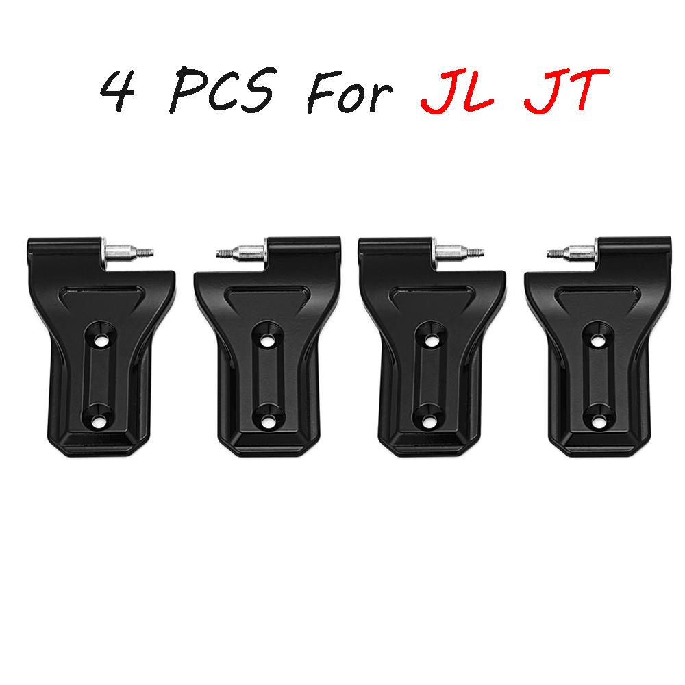 Aluminium Coated Door Side Hinge For Jeep Wrangler JK JL JT 2007+ Road Steel Door Hinge Kit Not Door Hinge Cover Decor