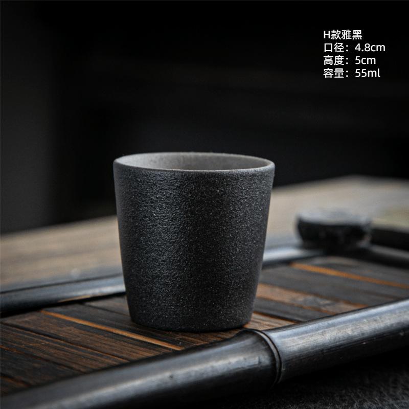 Грубая керамическая чайная чашка, креативная чайная чашка, ретро керамическая мастер-чашка, маленькая чайная пиала для кунг-фу