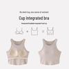 QiSiNiao Modal Ribbed Cropped Camisole with Built-in Bra B25C69