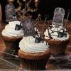 48Pcs Graveyard Theme Cupcake Toppers For Halloween Parties With Mini Shovel Spoons Included
