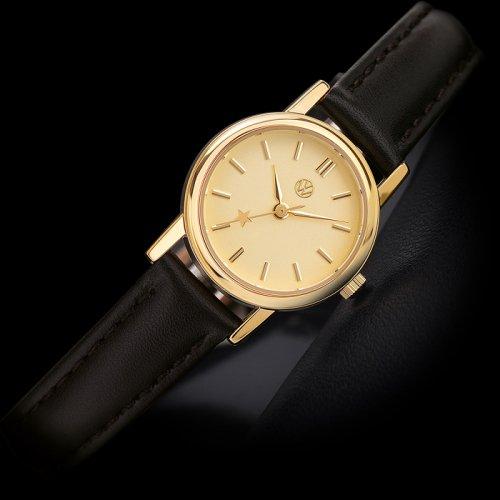 

[Часы Volkswagen] Часы Volkswagen Звезда Секундная стрелка Простые Круглые Золотой Серебряный Аналоговые Кожаные Наручные часы Серия VW-23-Star 01. VW-23G-Star