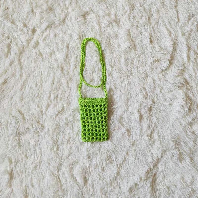 

Мини-сумка кроссбоди ручной вязки: Шикарный и универсальный ажурный дизайн зелёный