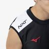 Mizuno N-XT Sleeveless Breaker Shirt for Volleyball, Club Activities, V2MEC001, Black/Red