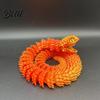 Concentration Improvement Toys Serpent Figurine Snake Toy Articulated 3D Printed Flexible Jointed Realistic Animal Fidget Stress Reliever