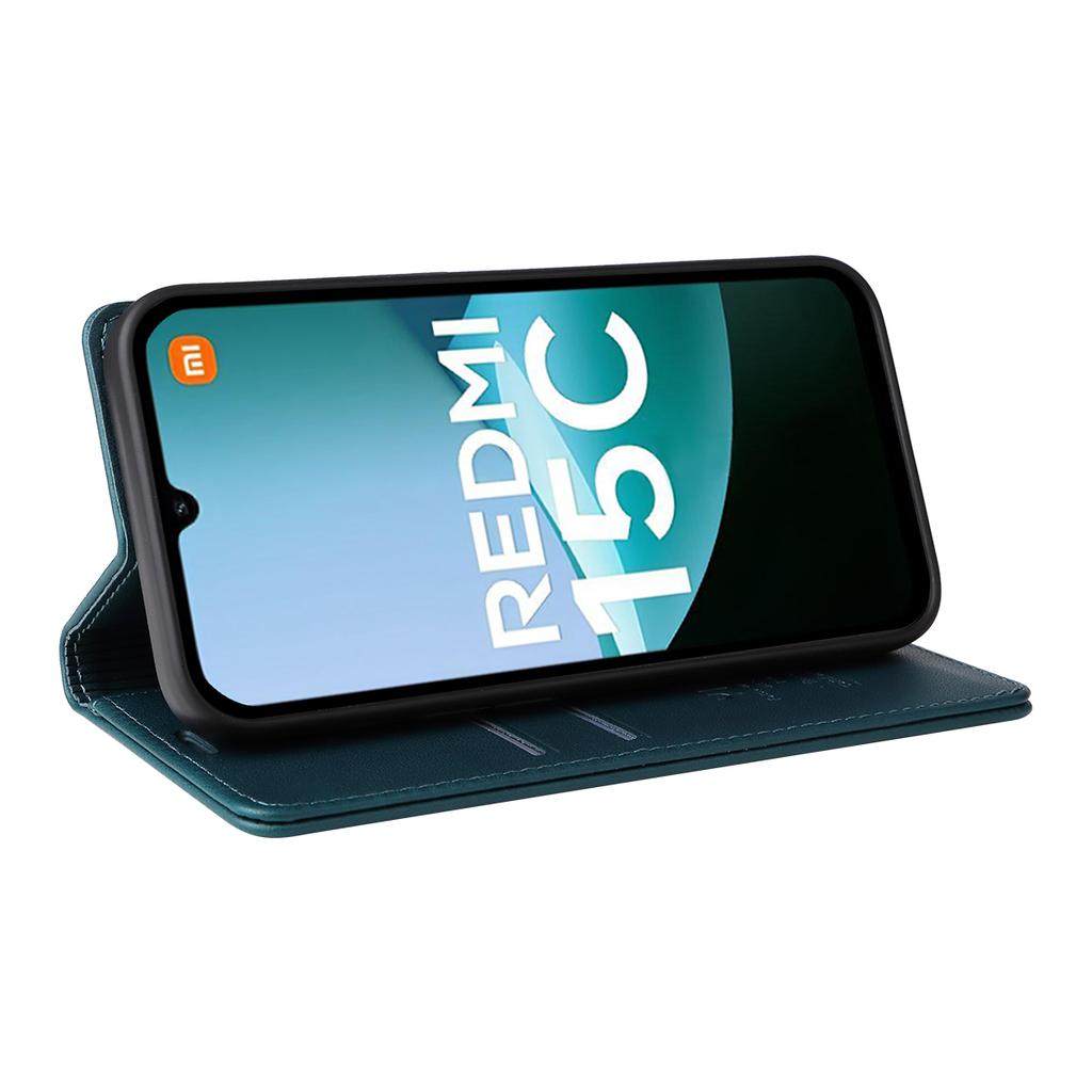 For Xiaomi Redmi 15C 4G (171mm) Phone Cases YIKATU Magnetic Closure PU Leather Mobile Cover