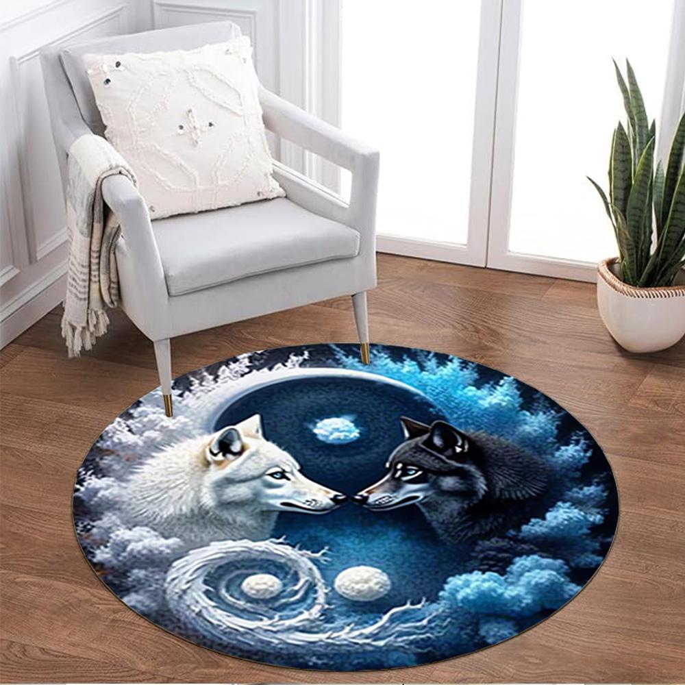 1pc Yin Yang Tree Design Non Slip Home Carpet Living Room Decoration Gift Idea