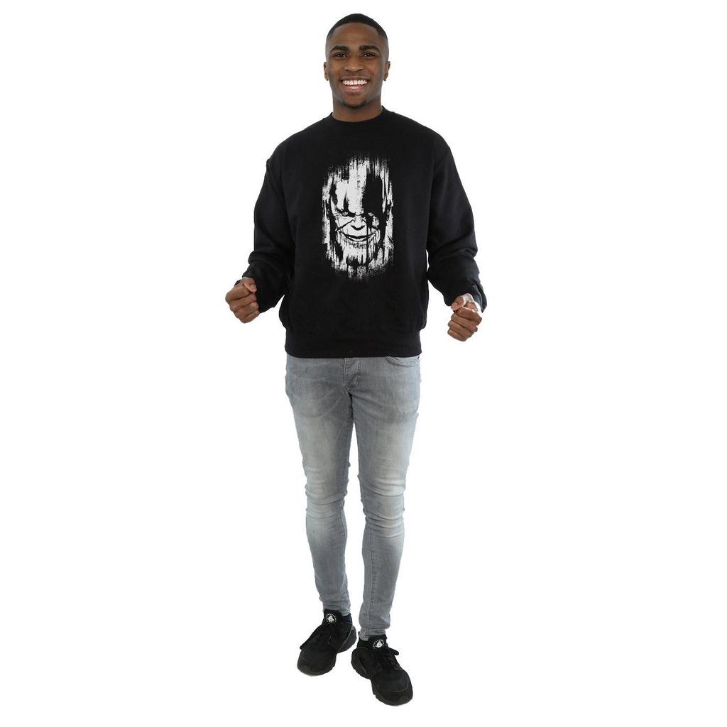 Marvel Mens Avengers Infinity War Thanos Face Sweatshirt