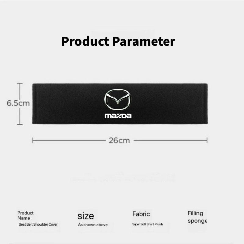2Pcs Car Seat Belt Pads Seat Shoulder Strap Pad Cushion Cover for Mazda 3 6 Atenza Protege Cx9 Cx7 Cx5 Rx8 Rx7 Mx3 Mx5 Axela KJY5