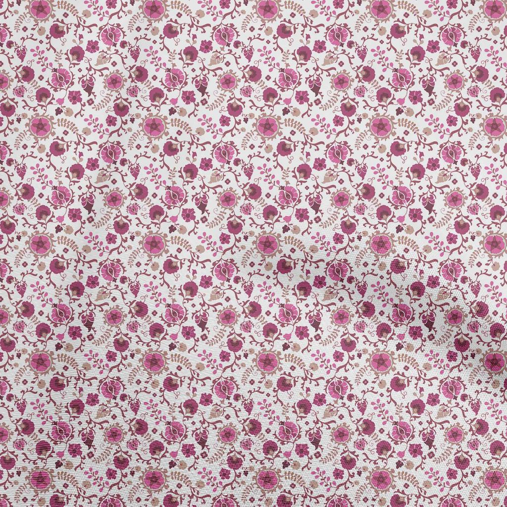 oneOone Cotton Flex Black Fabric Asian Suzani  Sewing Craft Projects Fabric Prints By Yard 40 Inch