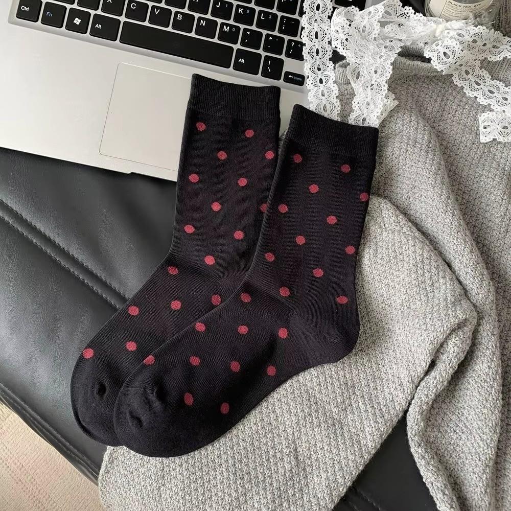 Harajuku Vintage Middle Tube Socks Knitted Snow Boot Socks New Women Socks  Autumn Winter