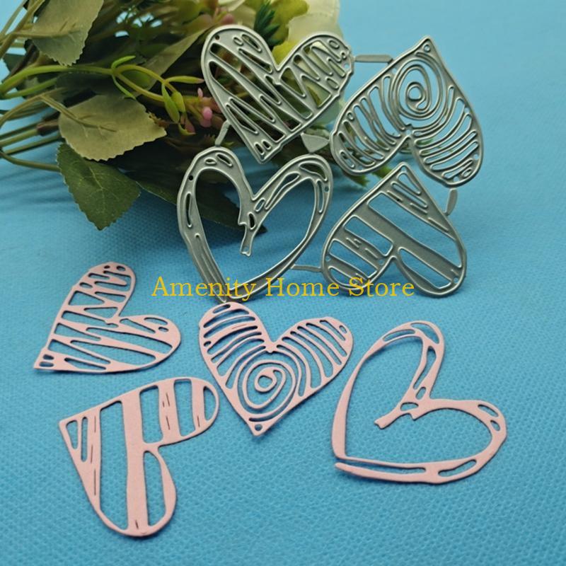 

F26C Love Heart Cutting Die Stencil Carbon Steel Decorative Die Cuts Embossing Script Stencil for DIY Scrapbook Embellishment China Mainland