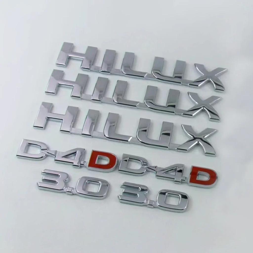 HILUX Letter Logo 3D Car Stickers for Toyota Hilux Body Modified Accessories Trunk Tail Rear Decoration Label Decals