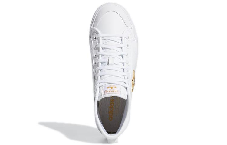 adidas Nizza Trefoil Hi Cloud White Gold Metallic Women's H01134