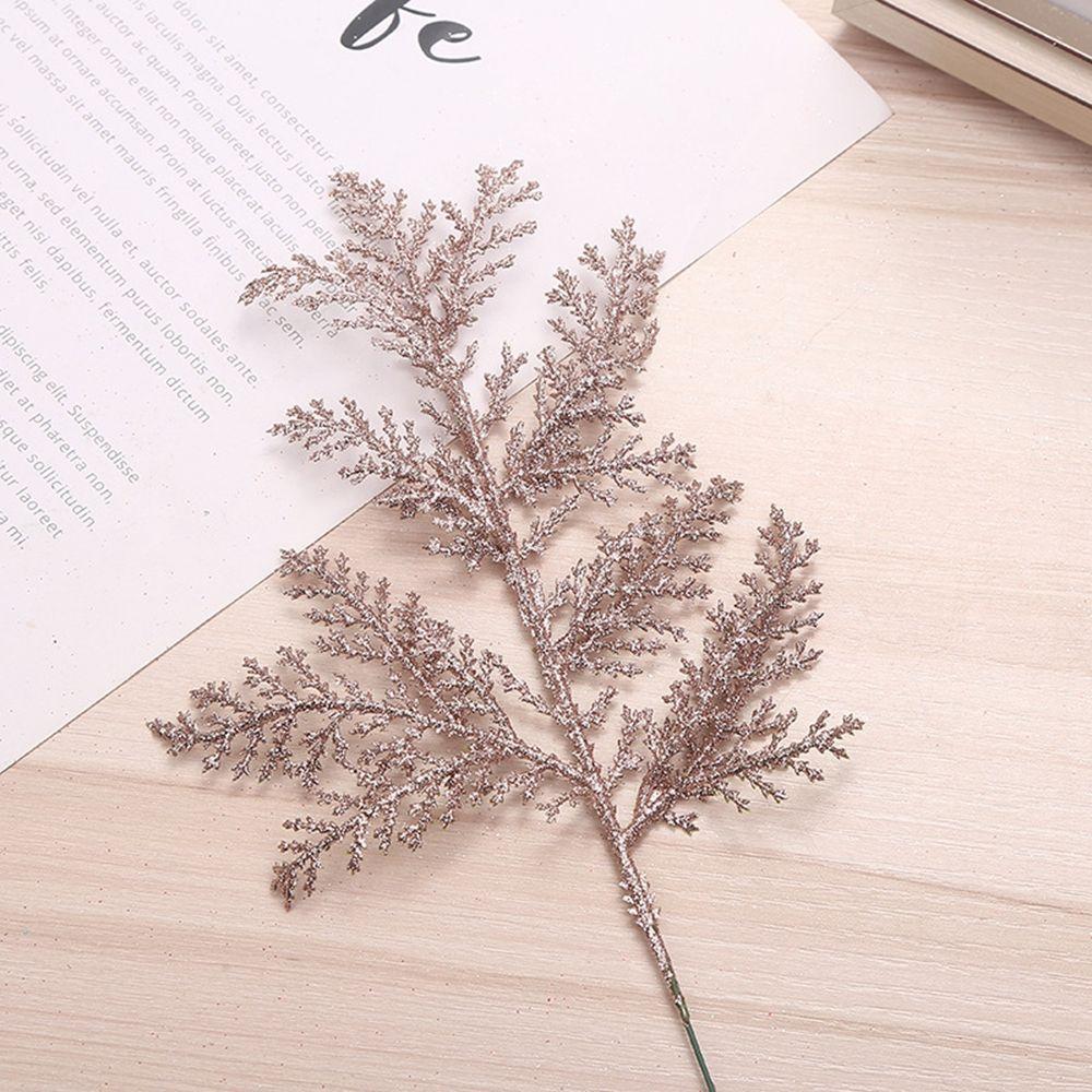 Wedding Home Glitter Glitter Leaves Christmas Tree Decor Artificial Flower Christmas Decorations