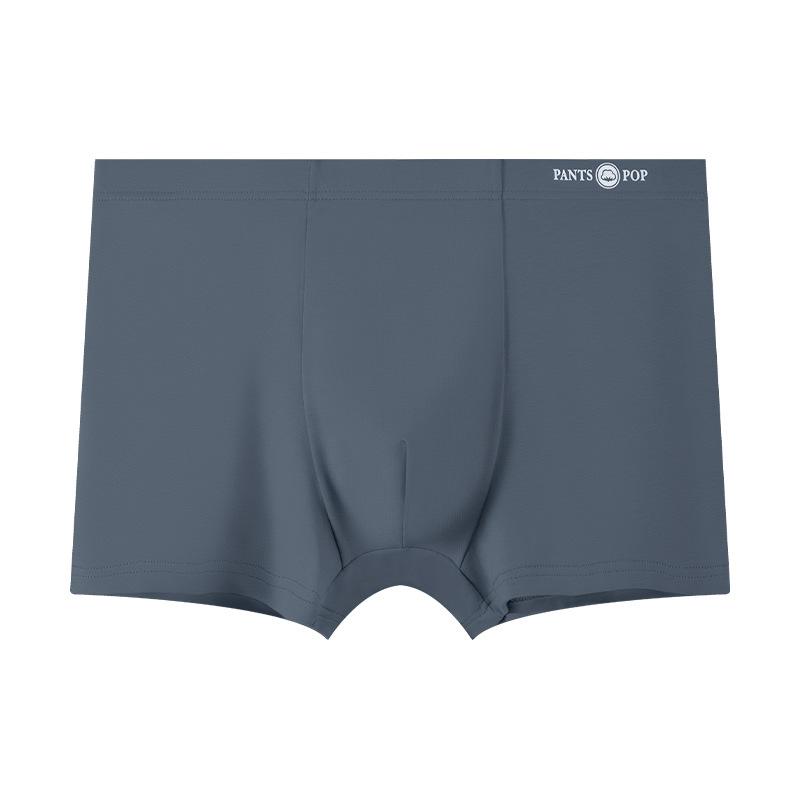 Men's Cotton Underwear Solid Color Autumn/winter Flat Angle Pants Antibacterial Breathable Mid Waist Men's Shorts