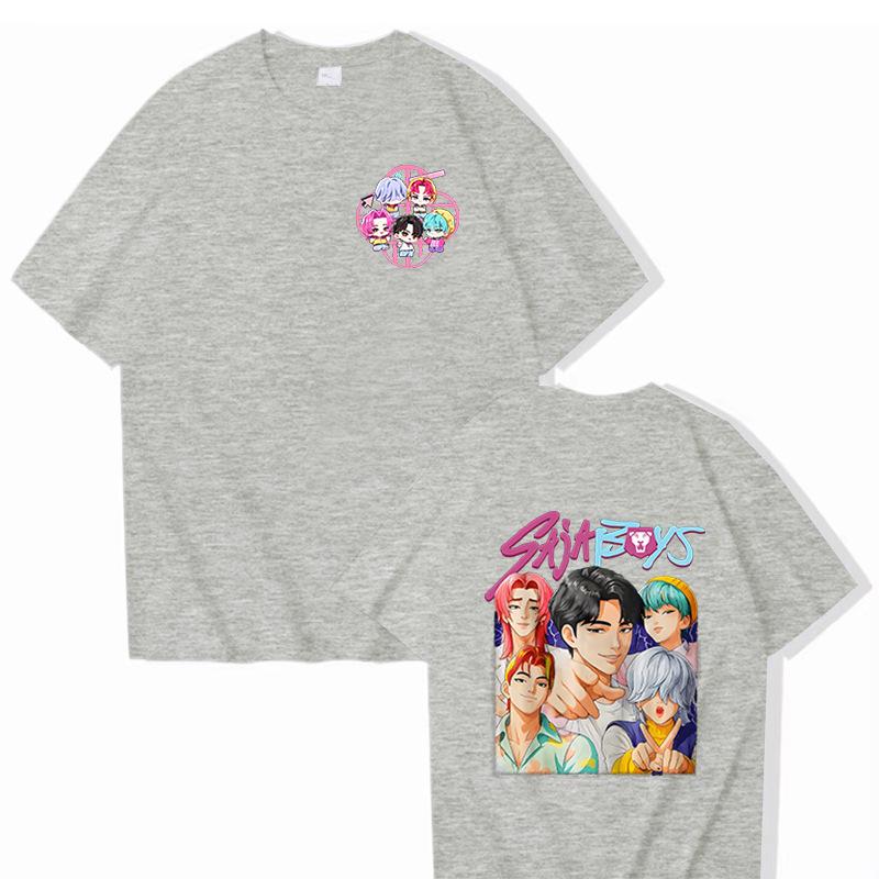 Nové letní KPop tričko s potiskem Demon Hunter Saja Boys Pánské Dámské Módní Ležérní Tričko