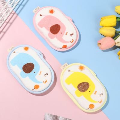 1 Stück Elefantenmuster Badeschwamm Bequemes Weiches Handtuch Säugling Kinder Reiben Baby Reiben Körperwaschschwamm Badezimmerzubehör